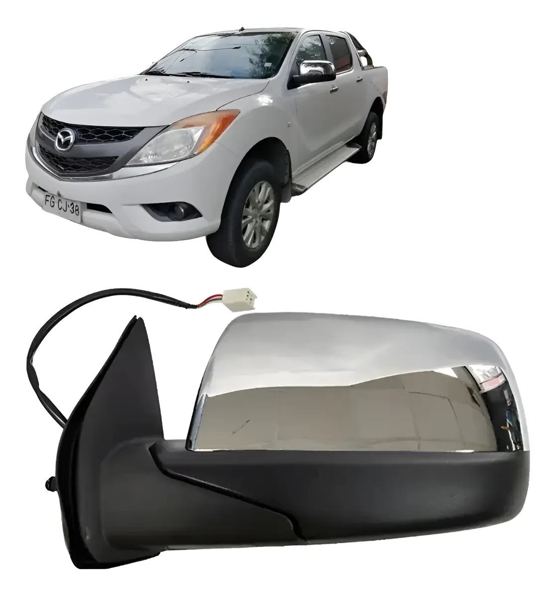 Espejo puerta izquierdo mazda bt50 2006 2007 2008 2009 2010 2011 2012