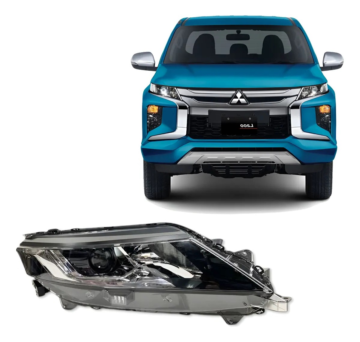 Optico derecho mitsubishi l200 2019 2020 2021 2022 2023 2024