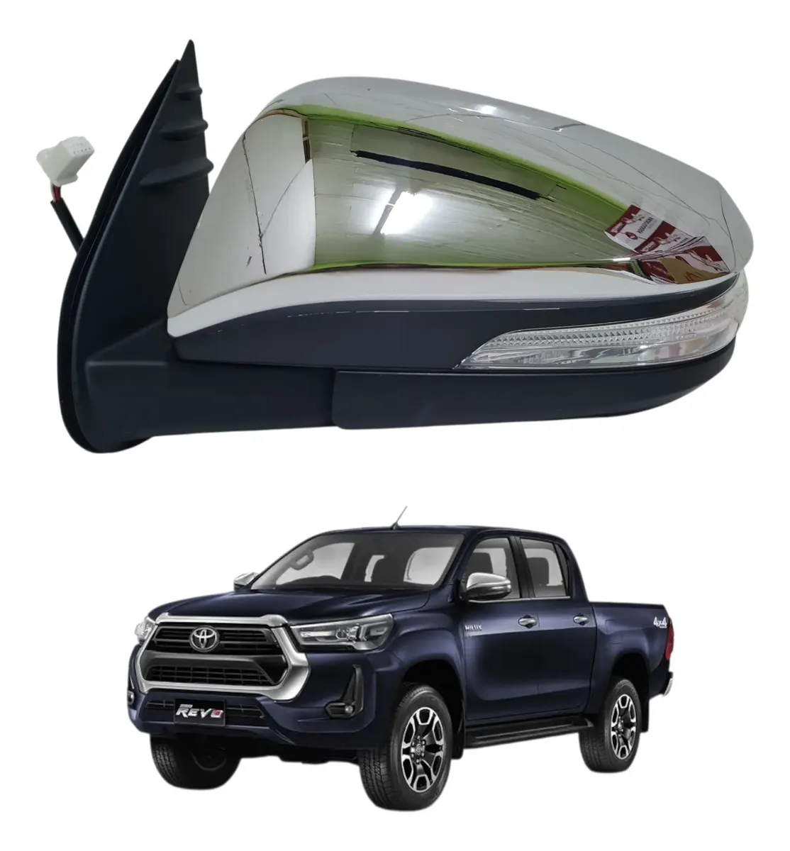 Espejo puerta izquierdo toyota hilux 2016 2017 2018 2019 2020 2021 2022 2023 2024 2025 2026
