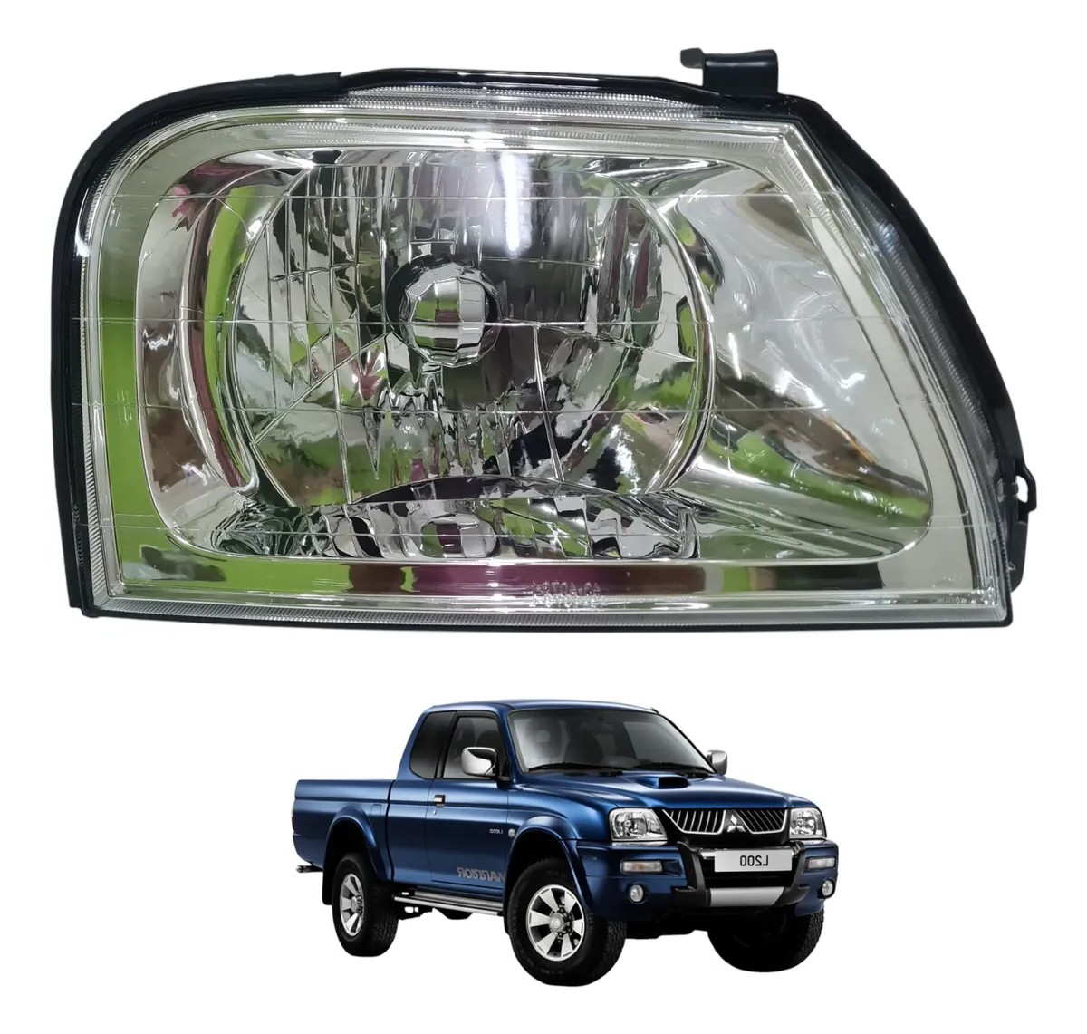 Optico derecho mitsubishi l200 2000 2001 2002 2003 2004 2005 2006