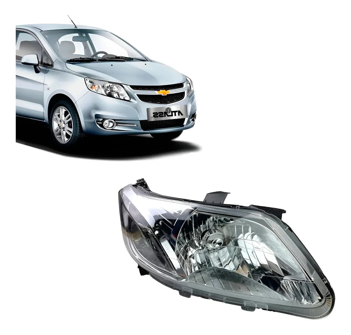 Optico derecho chevrolet sail 2011 2012 2013 2014 2015 2016 2017
