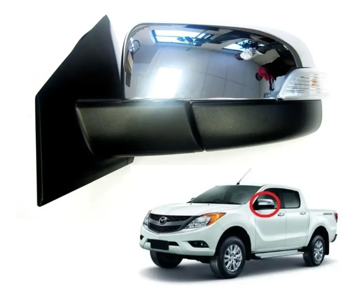Espejo puerta izquierdo mazda bt50 2013 2014 2015 2016 2017 2018 2019 2020