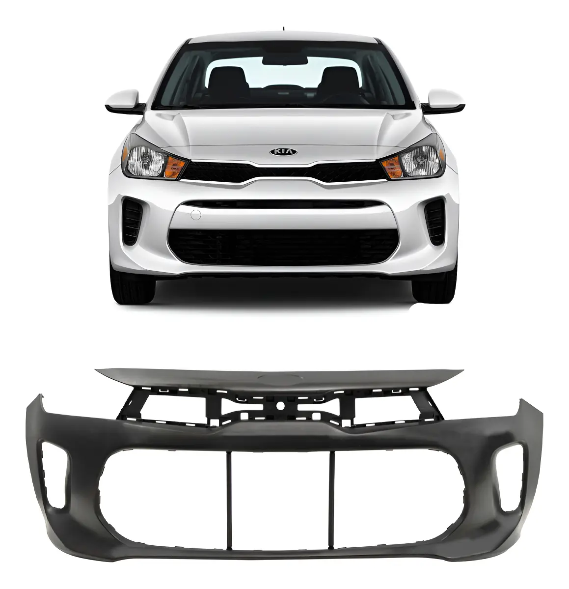 Parachoque delantero kia rio 4 2017 2018 2019 2020 2021 2022 2023 2024