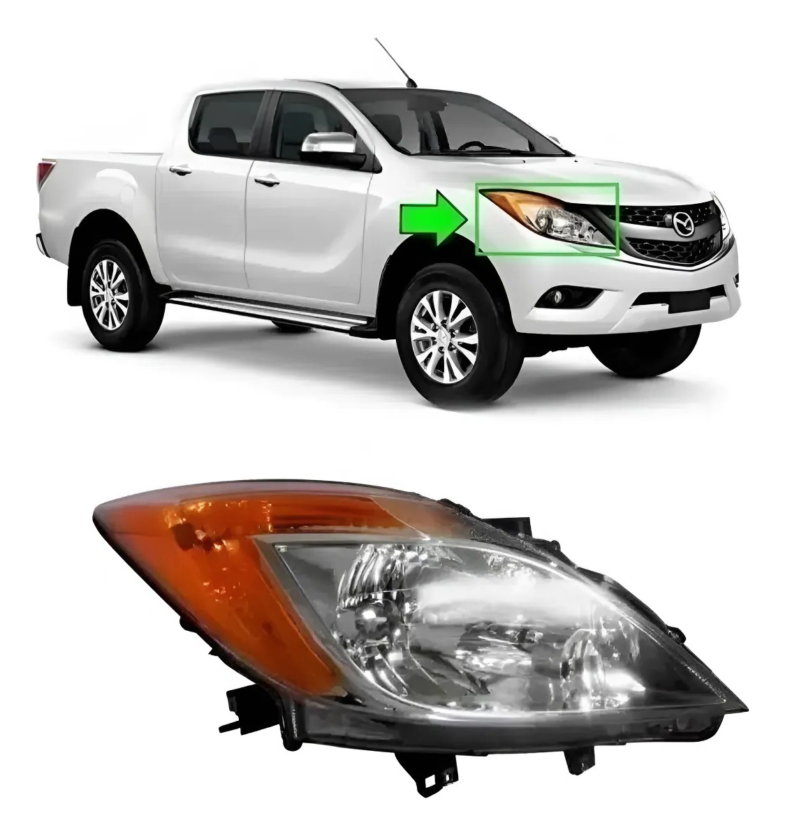 Optico derecho mazda bt50 2013 2014 2015 2016