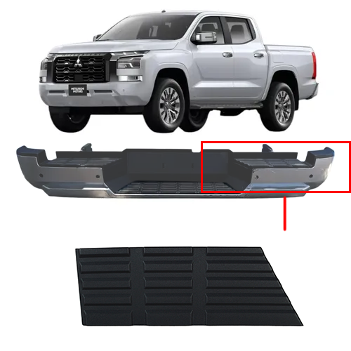 Moldura de parachoque trasero derecha mitsubishi l200 2024 2025