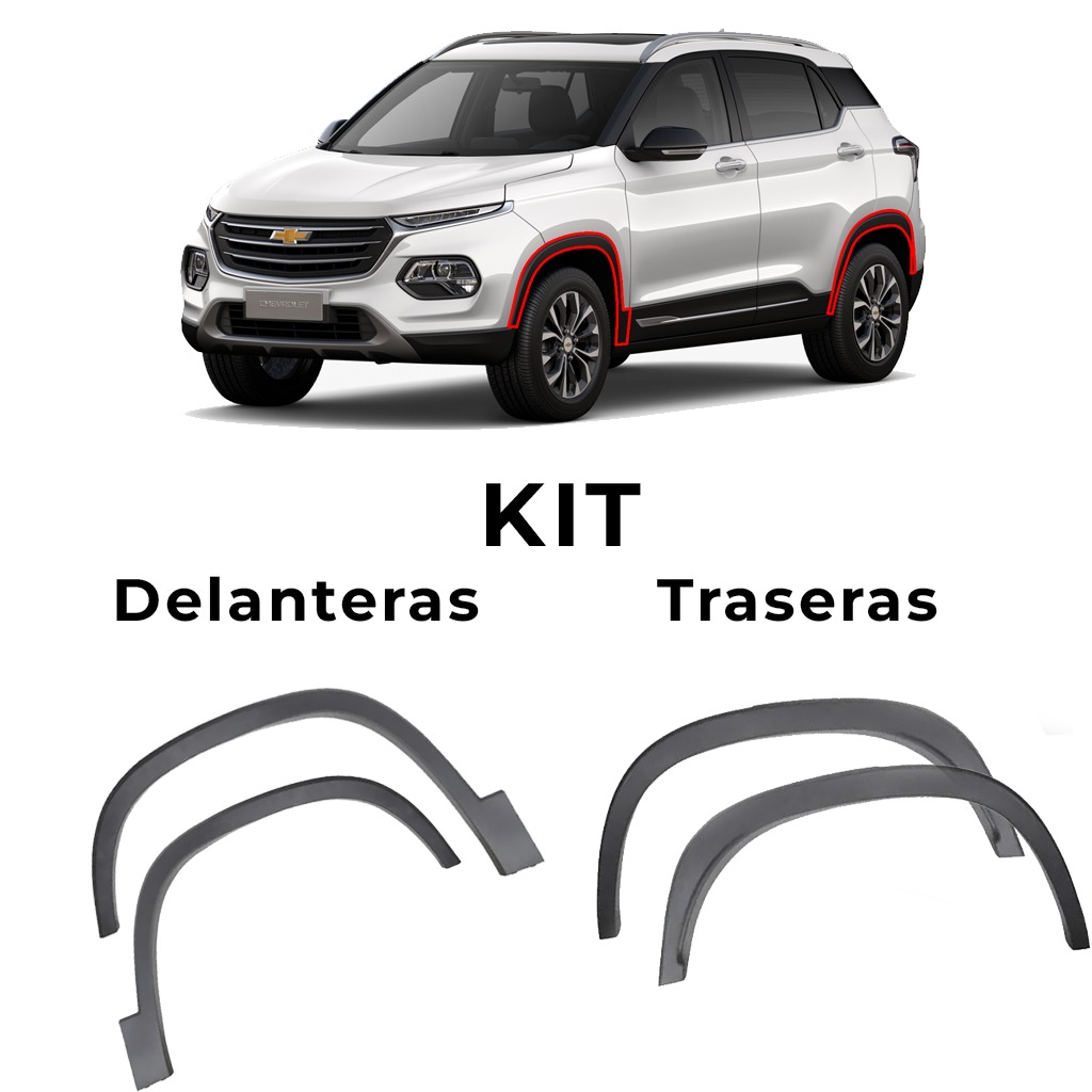 Kit molduras de tapabarro chevrolet groove 2021 2022 2023 2024