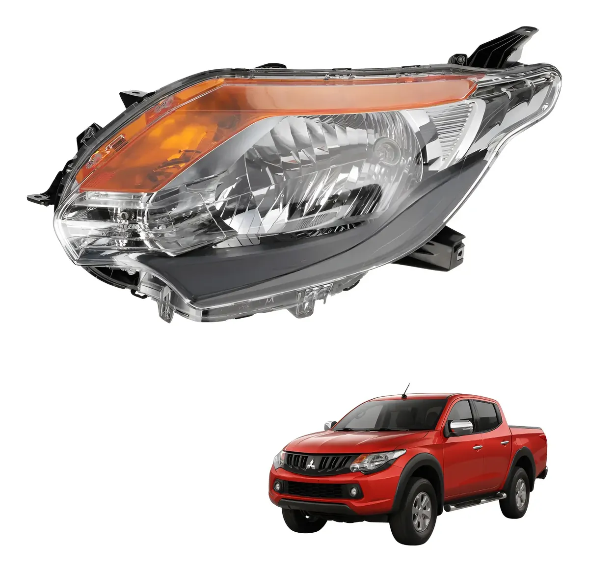 Optico izquierdo mitsubishi l200 2016 2017 2018 2019