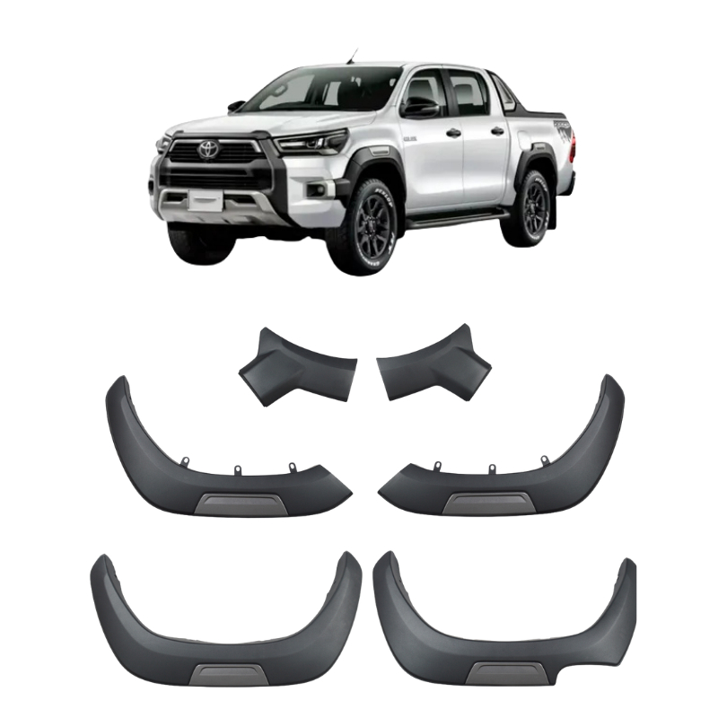 Kit molduras de tapabarro toyota hilux 2023 2024 2025 2026