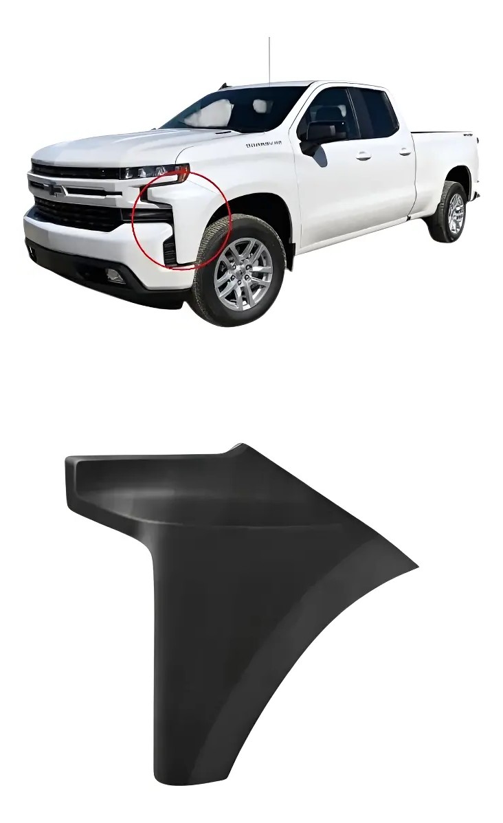Corner parachoque delantero izquierdo chevrolet silverado 2019 2020 2021 2022 2023 2024