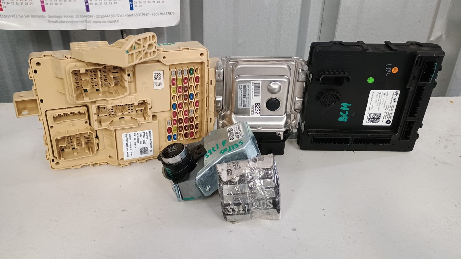 Kit de encendido (chapa llave modulos computador) kia seltos