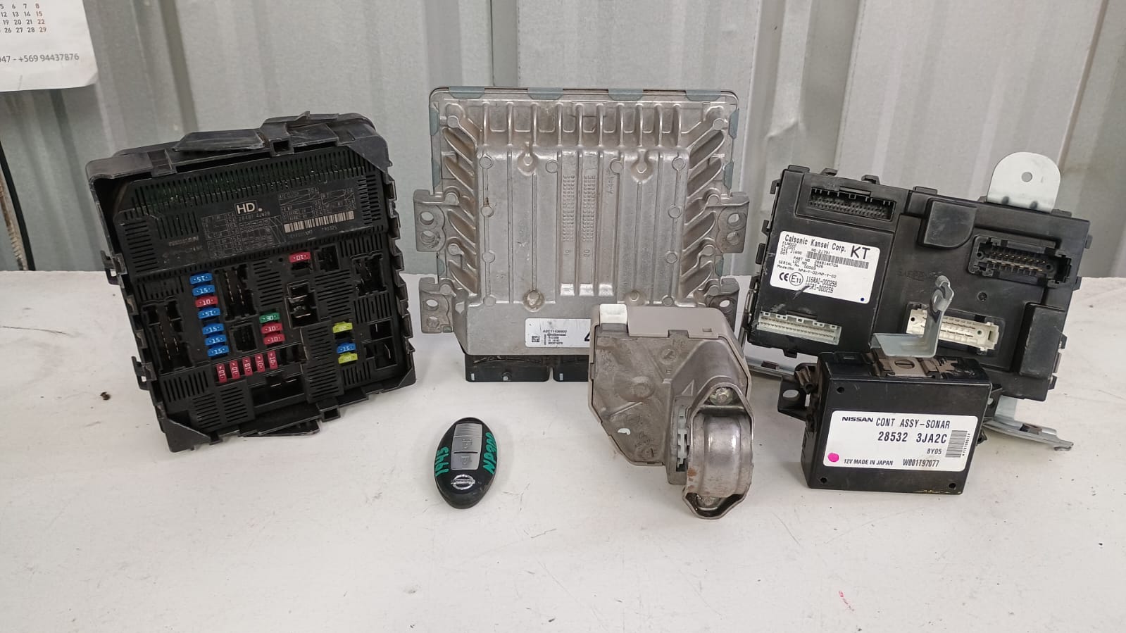 Kit de encendido (chapa llave modulos computador) nissan march