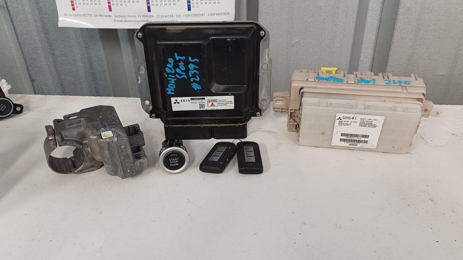 Kit de encendido (chapa llave modulos computador) mitsubishi montero