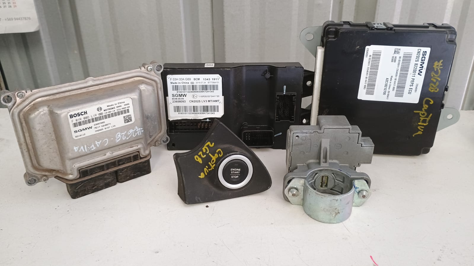 Kit de encendido (chapa llave modulos computador) chevrolet captiva