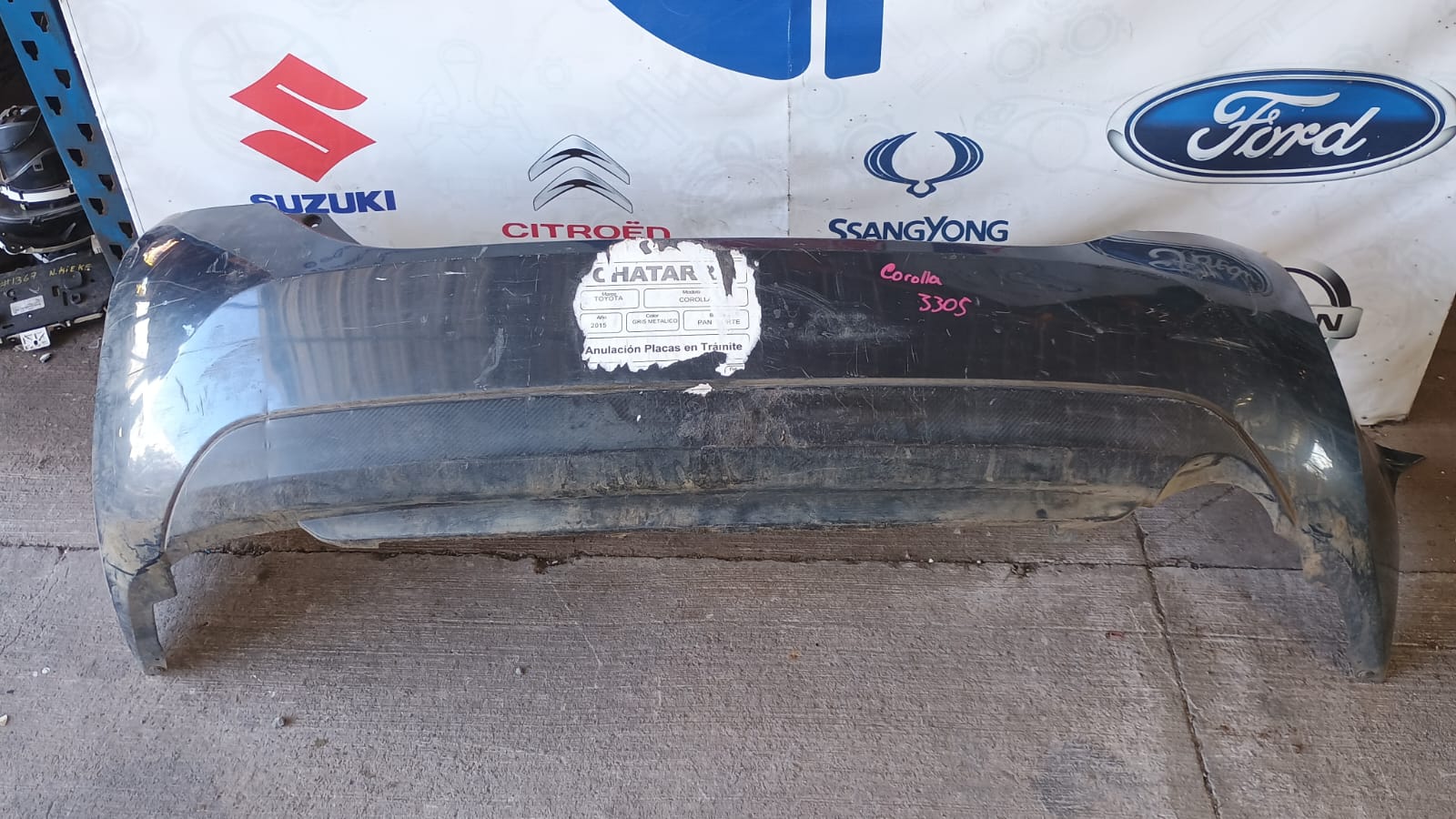 Parachoque trasero toyota corolla 2014 2015 2016 2017 2018