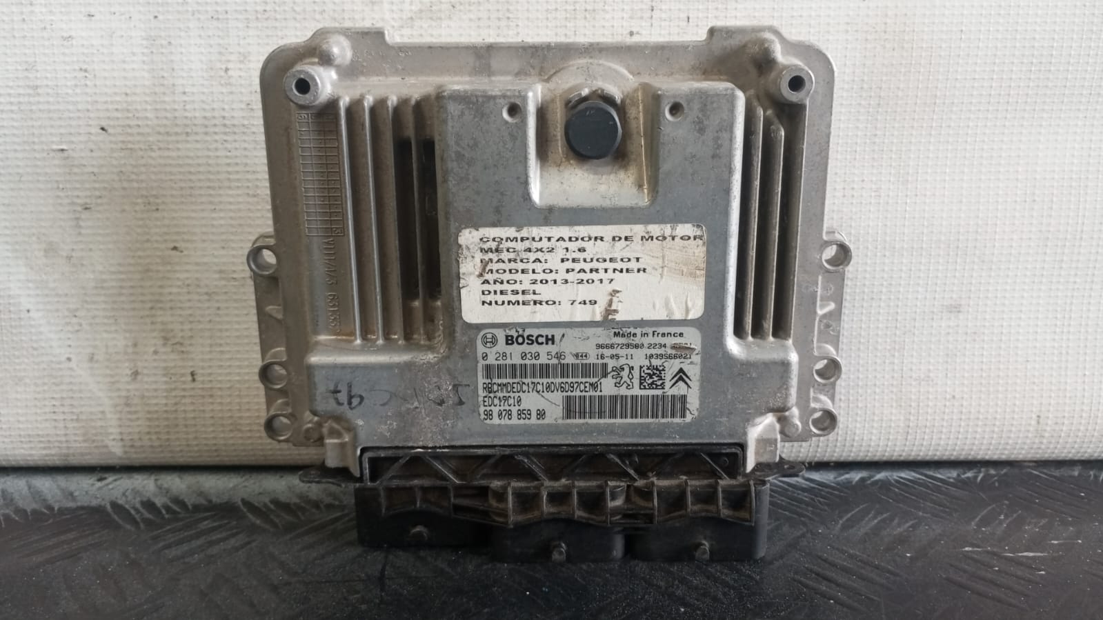 Computador de motor (ecu) peugeot partner
