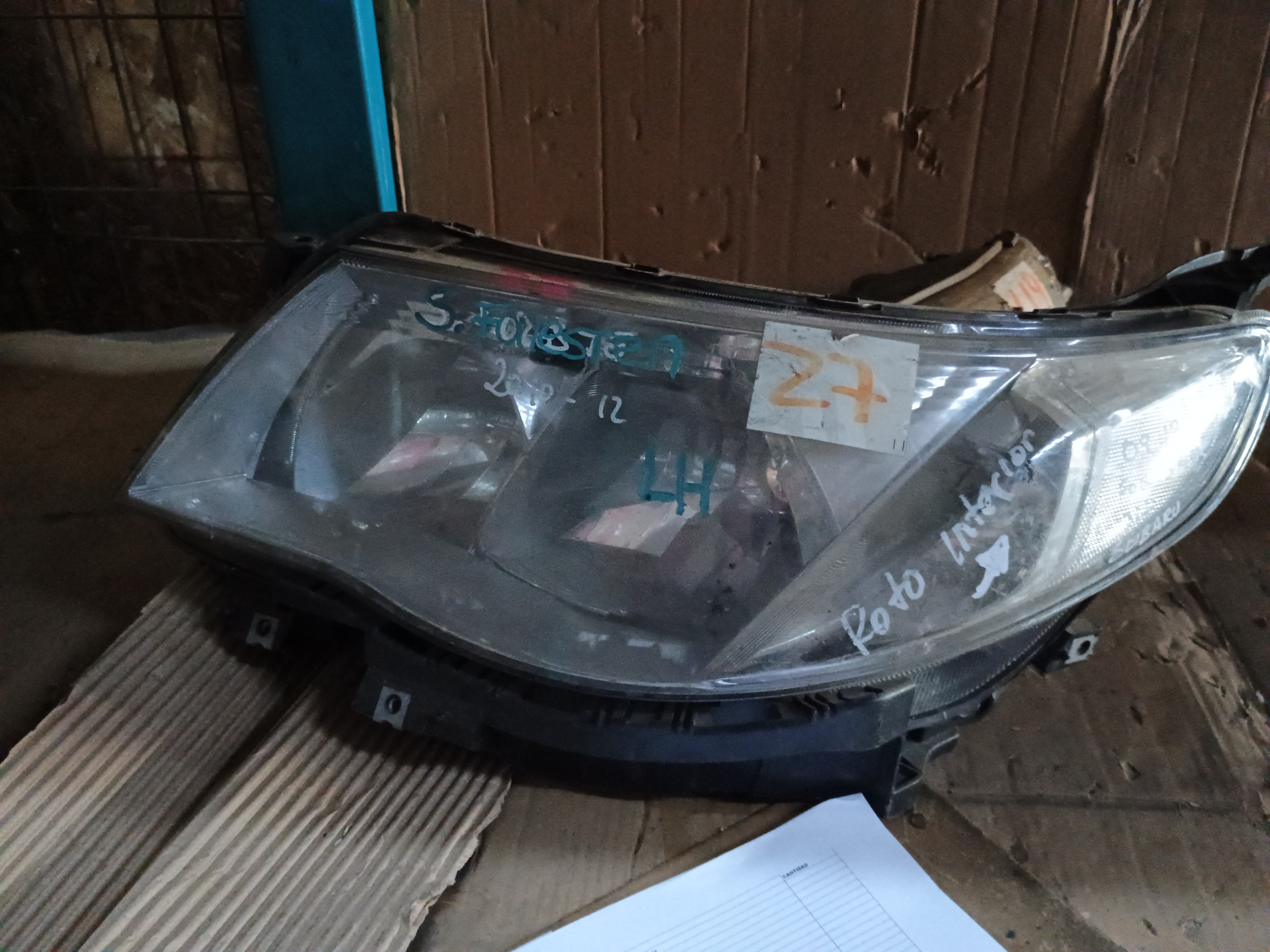 Optico izquierdo subaru forester 2010 2011 2012