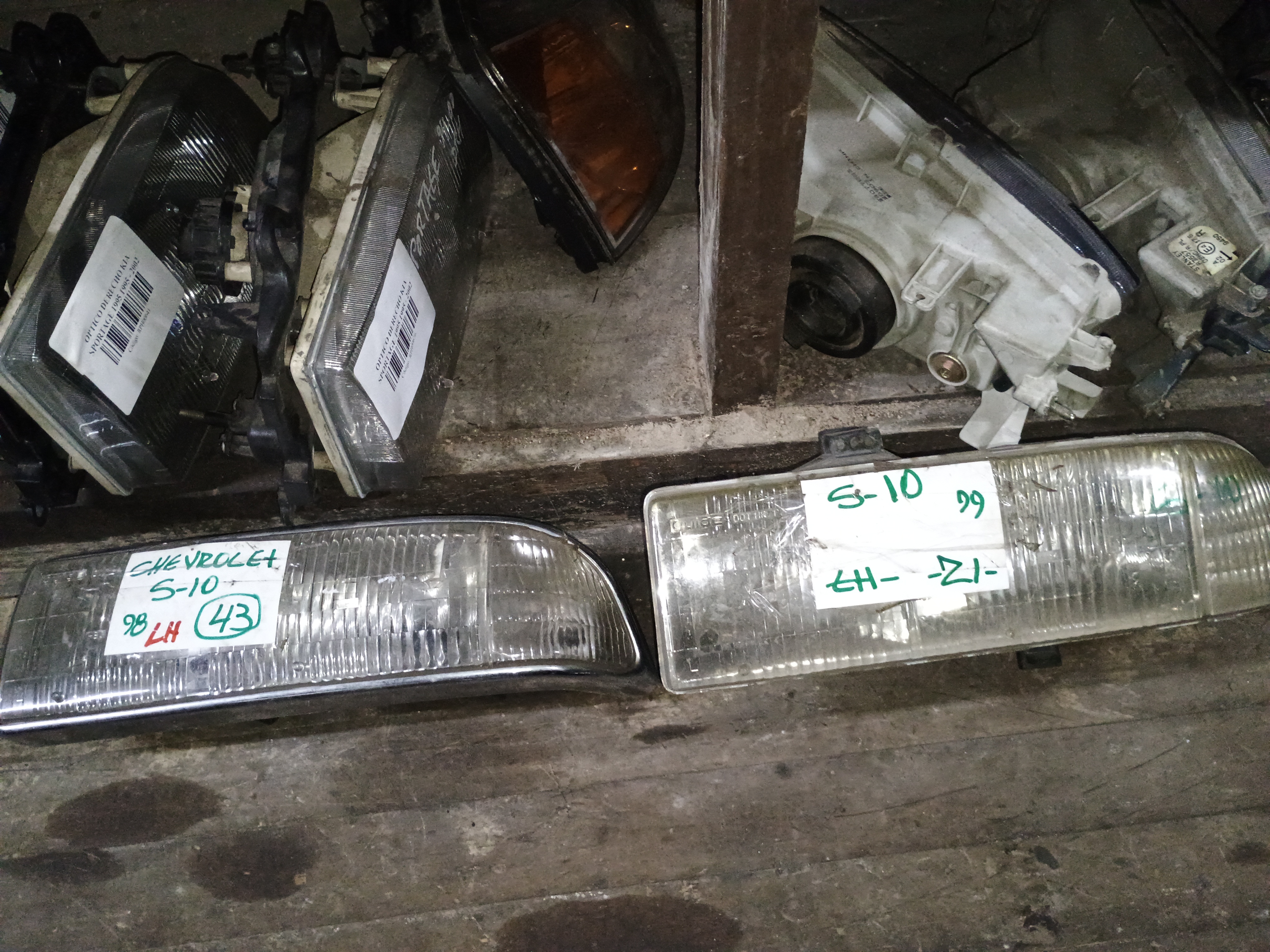 Optico izquierdo chevrolet s10 1997 1998 1999 2000 2001