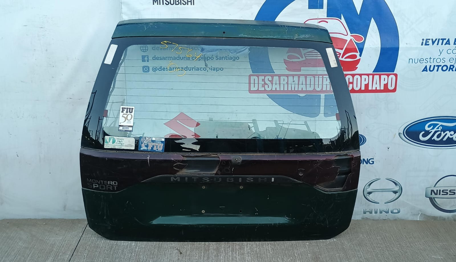 Tapa maleta / portalon mitsubishi montero sport g2 1998 1999 2000 2001 2002