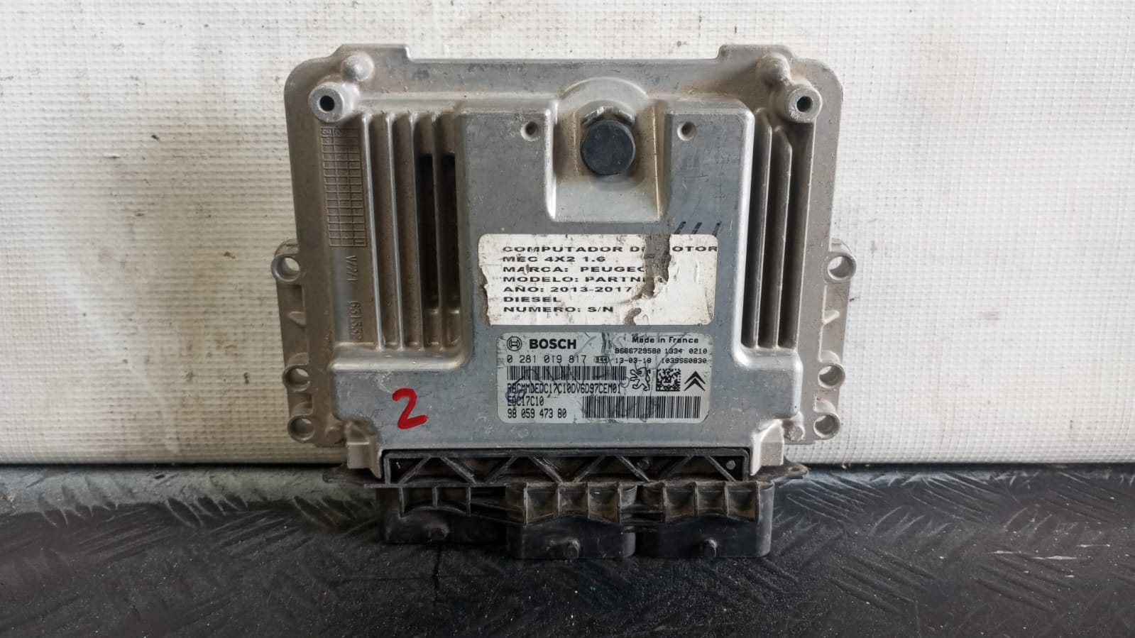 Computador de motor (ecu) peugeot partner 2013 2014 2015 2016 2017 2018 2019